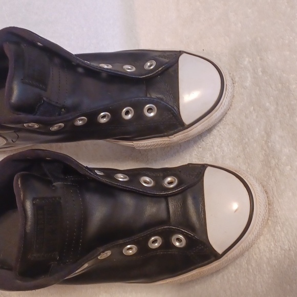 Converse Chuck Taylor black leather size 5 - Picture 2 of 5